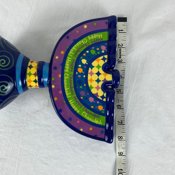 Colorful Ceramic Menorah Hanakah Jacob Rosenthal Judaica Collection F Timinsky - Picture 8 of 10